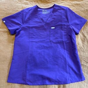 Figs Digital Grape Catarina One Pocket Scrub Top
